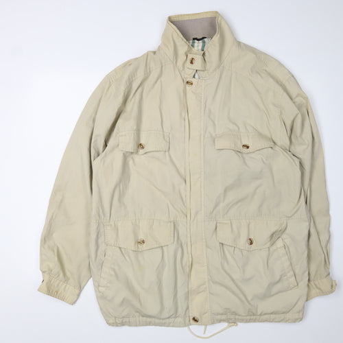 C&A Men's Beige 42in Basic Jacket, Mid-Length, Casual