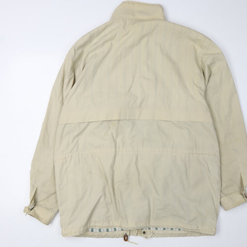 C&A Men's Beige 42in Basic Jacket, Mid-Length, Casual