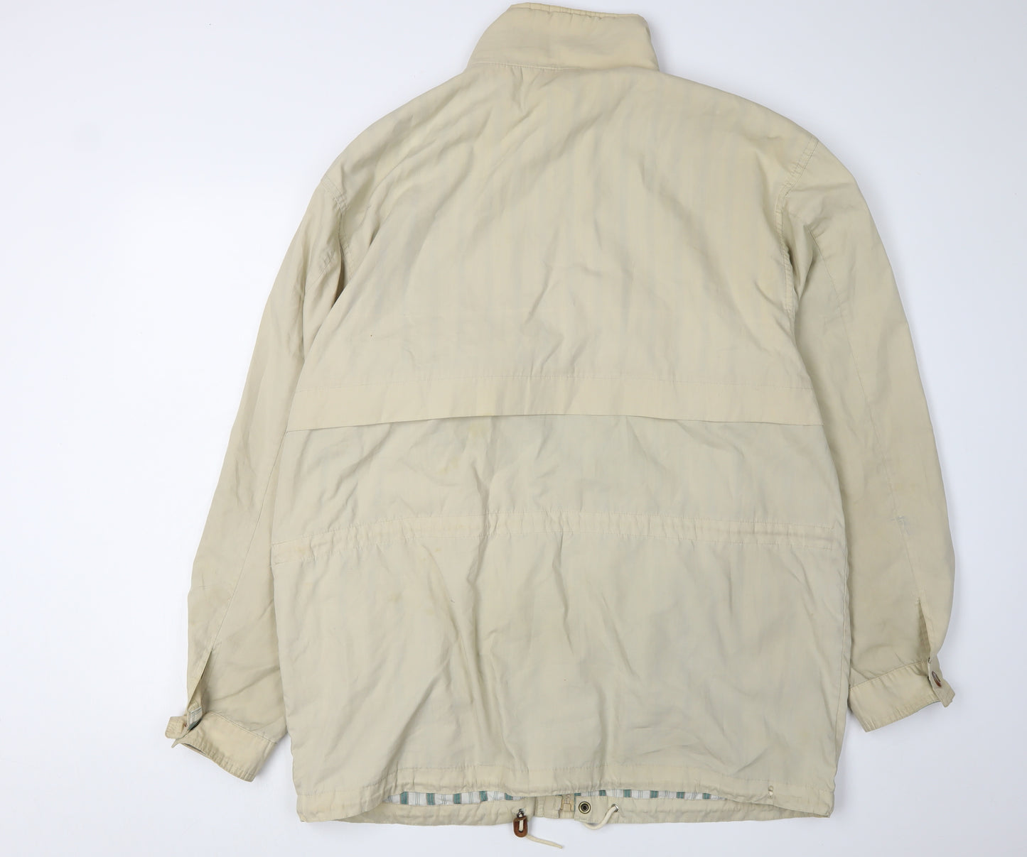 C&A Men's Beige 42in Basic Jacket, Mid-Length, Casual