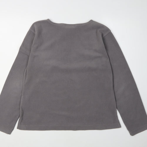Outdoorscene Unisex Grey Lightweight Fleece Pullover L