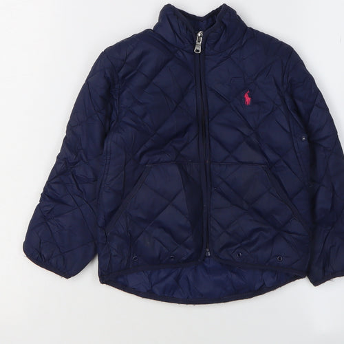 Polo Ralph Lauren Blue Girls Puffer Jacket, 2 Years, Quilted