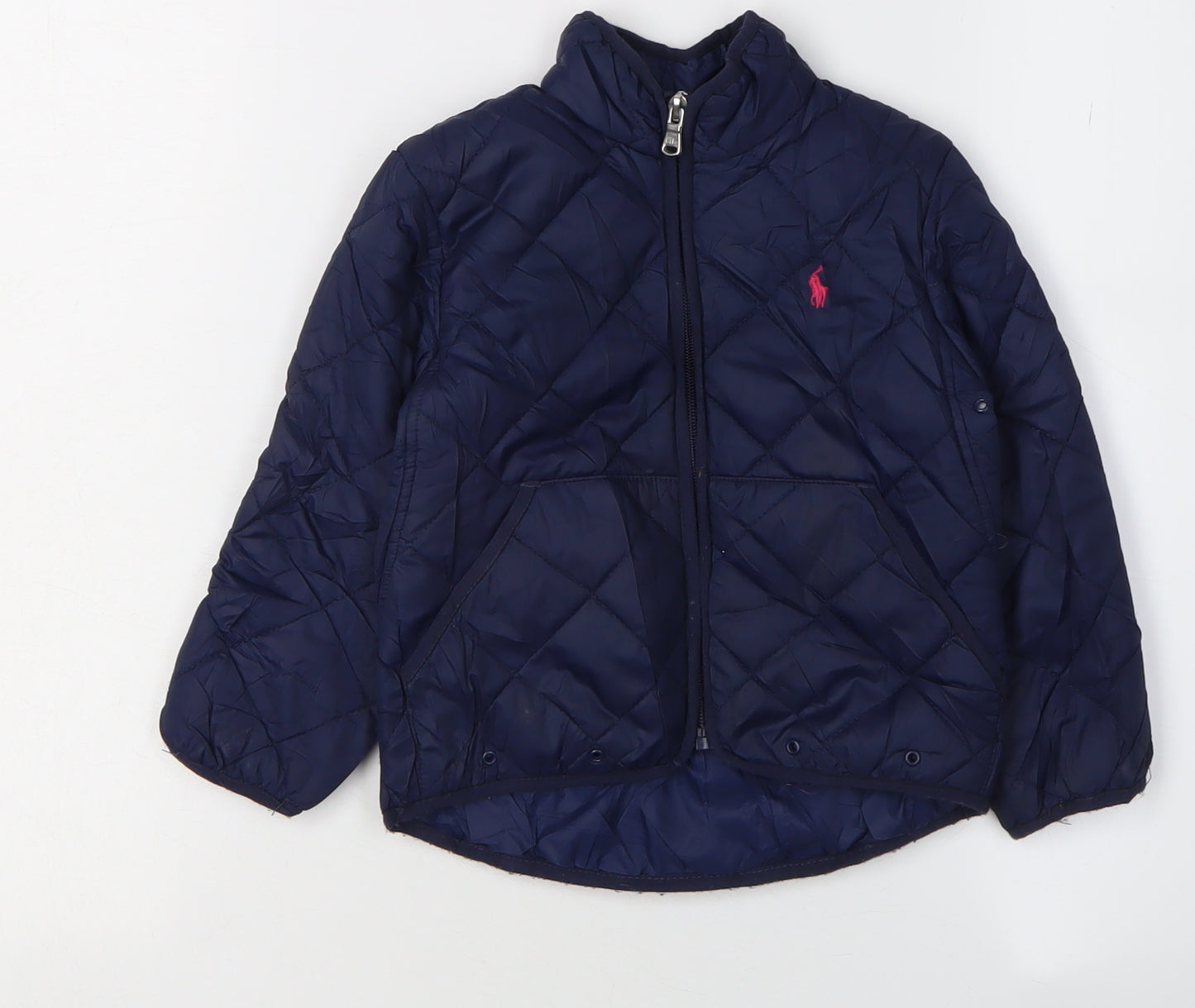 Polo Ralph Lauren Blue Girls Puffer Jacket, 2 Years, Quilted