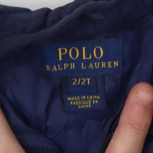 Polo Ralph Lauren Blue Girls Puffer Jacket, 2 Years, Quilted