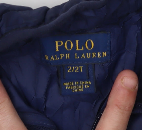 Polo Ralph Lauren Blue Girls Puffer Jacket, 2 Years, Quilted