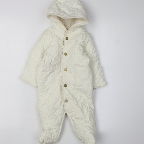 Ralph Lauren Unisex Baby Ivory Snowsuit 6 Months Quilted Winter