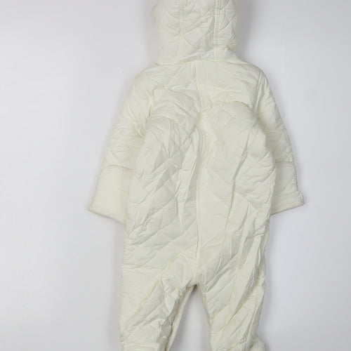 Ralph Lauren Unisex Baby Ivory Snowsuit 6 Months Quilted Winter