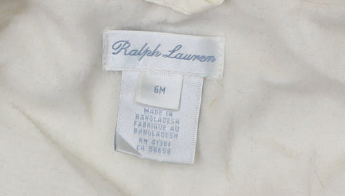 Ralph Lauren Unisex Baby Ivory Snowsuit 6 Months Quilted Winter