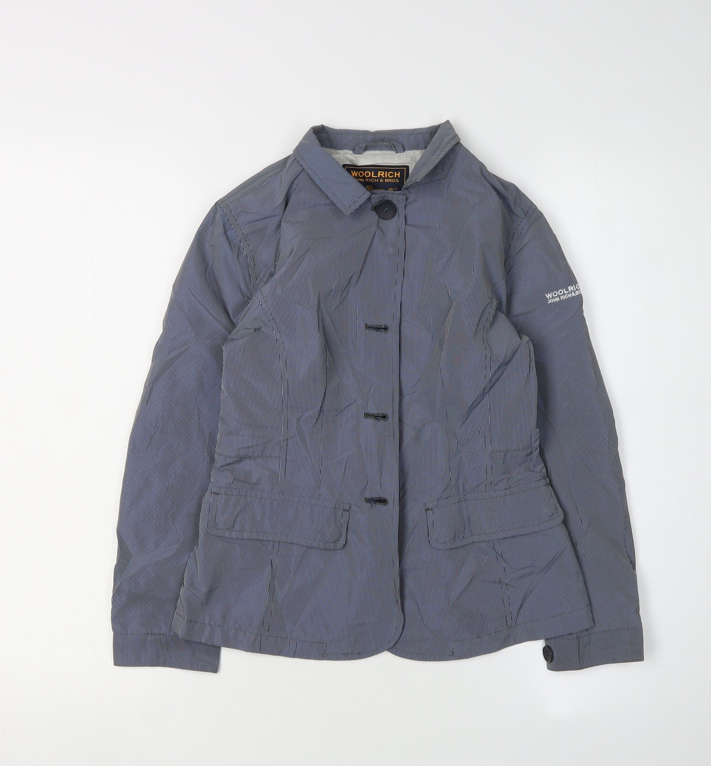 Woolrich Girls Blue Check Jacket Size 14 - Polyester, Spring/Autumn