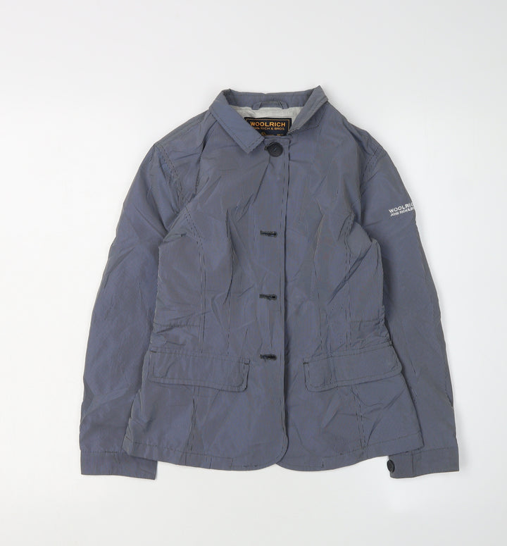 Woolrich Girls Blue Check Jacket Size 14 - Polyester, Spring/Autumn