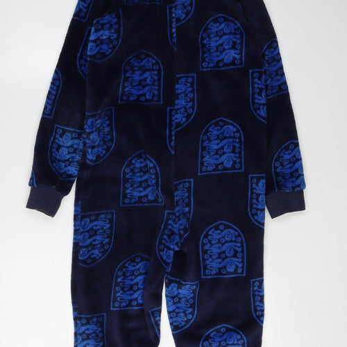 Boys Blue Fleece One Piece All Seasons Nightwear 9-10 Years