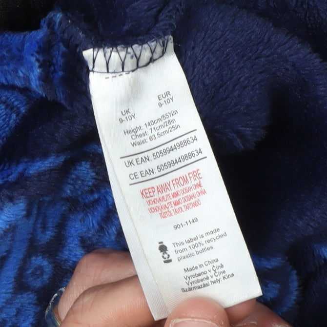 Boys Blue Fleece One Piece All Seasons Nightwear 9-10 Years