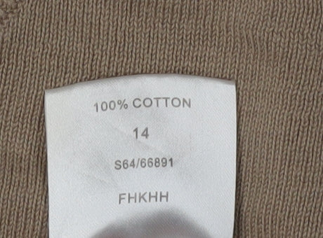 Soul Cal Women's Beige V-Neck Pullover Size 14