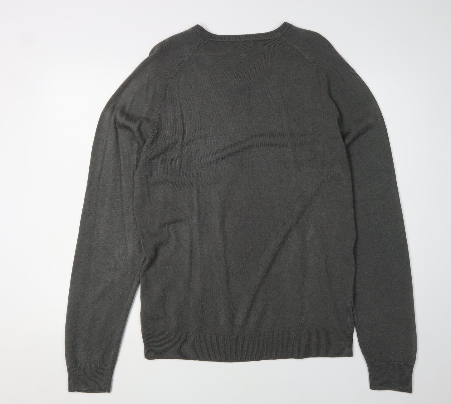 Guise Men's Grey V-Neck Pullover Jumper, M, Regular Fit
