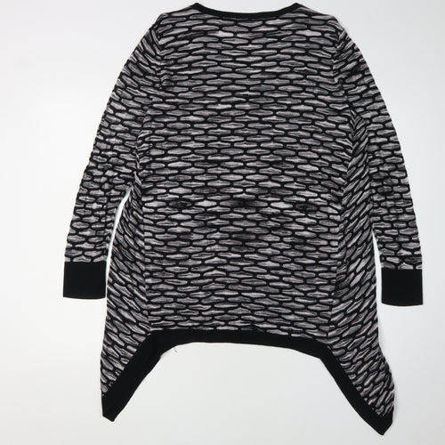 Laura Ashley Women's Black V-Neck Pullover Jumper, Size 12