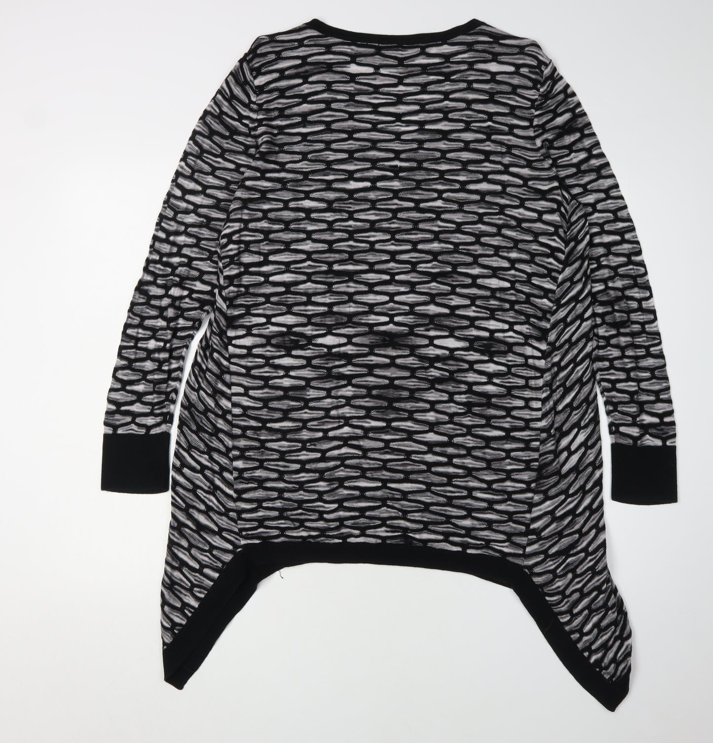 Laura Ashley Women's Black V-Neck Pullover Jumper, Size 12