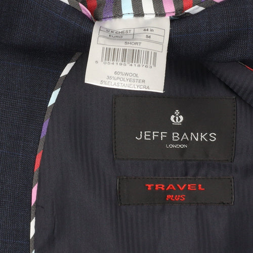 Jeff Banks Men's Blue Blazer, Size 44S