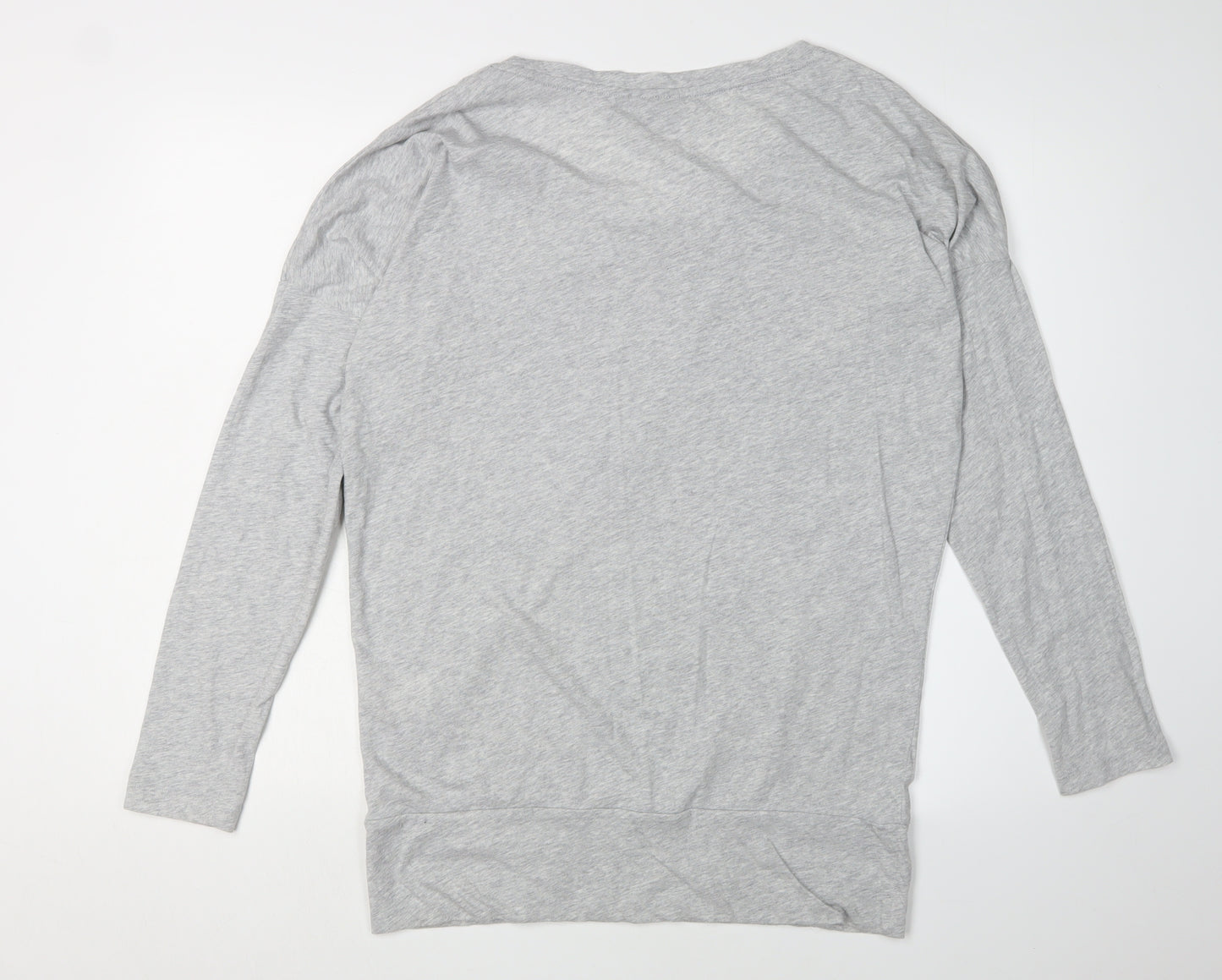 Animal Women's Grey Feather Print T-Shirt Size 12