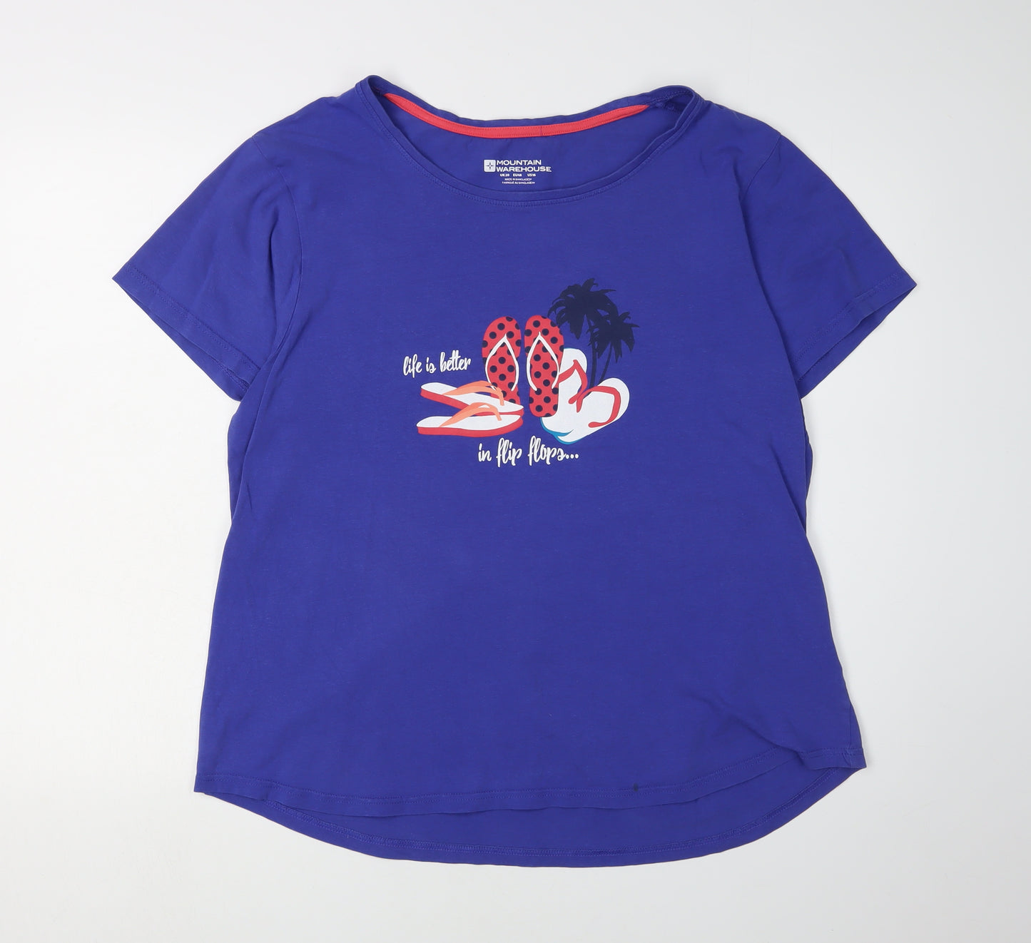 Mountain Warehouse Women's Blue T-Shirt, Size 20