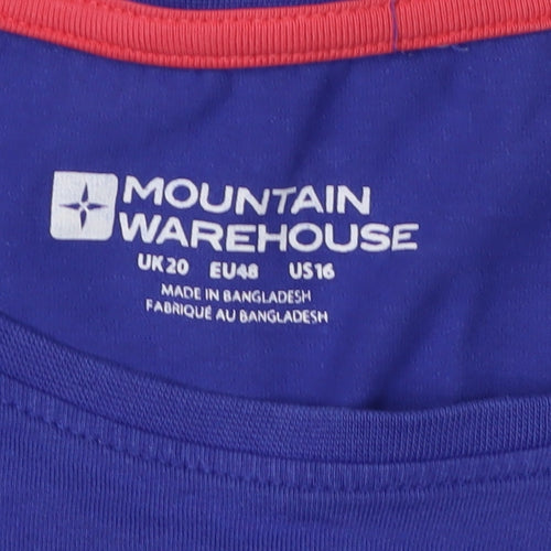 Mountain Warehouse Women's Blue T-Shirt, Size 20