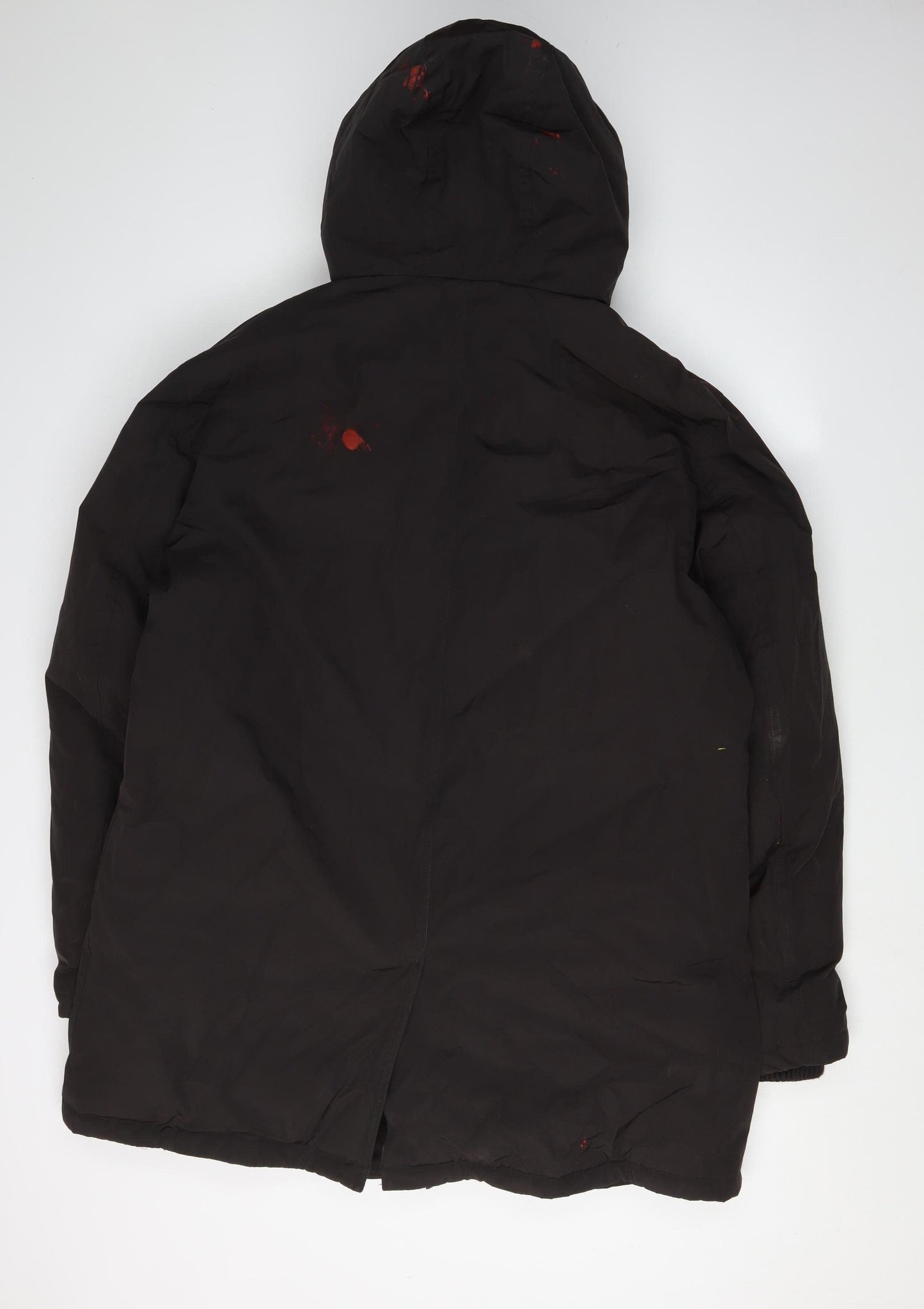 Michael Kors Men's Black Parka Jacket L - Hooded, Pockets