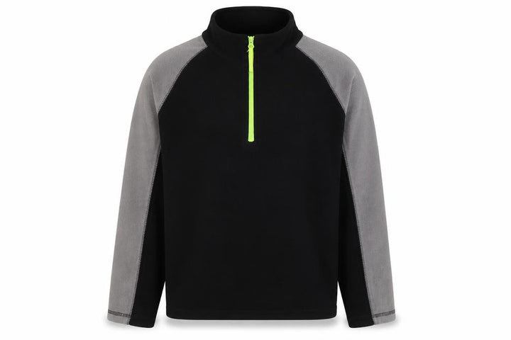 Mountain Warehouse Boys Black Fleece 9-10 Years Half Zip Hoodie