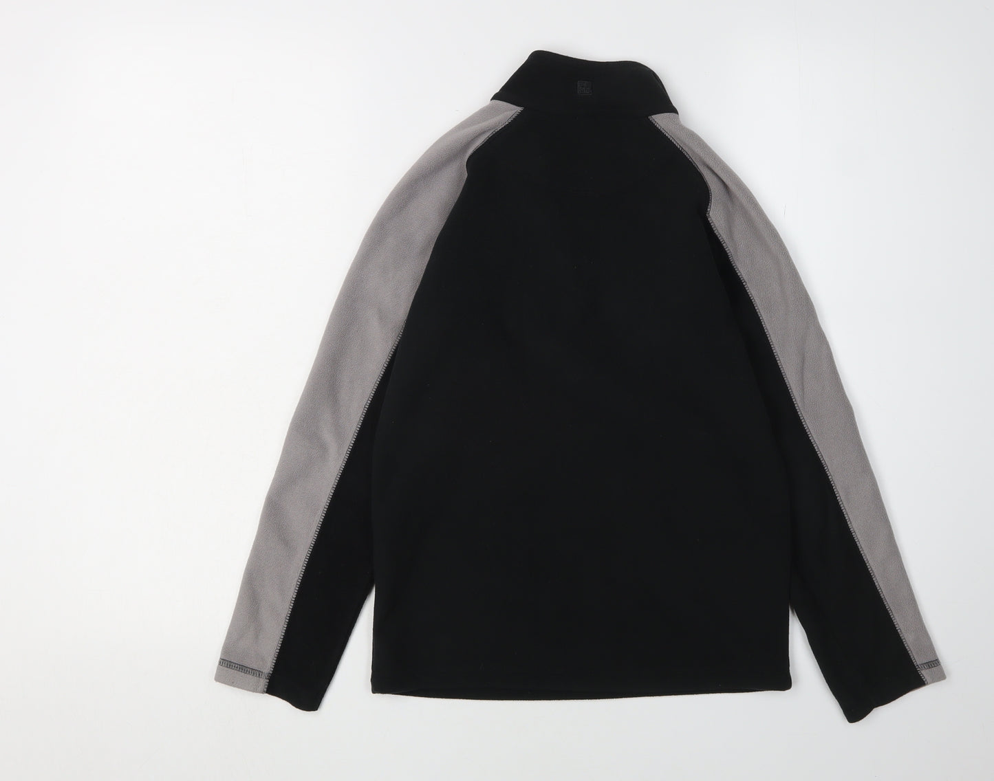 Mountain Warehouse Boys Black Fleece 9-10 Years Half Zip Hoodie
