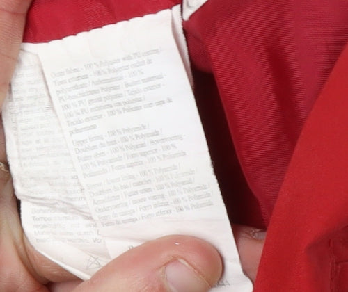 Regatta Women's Red Waterproof Hooded Rain Coat Size 12