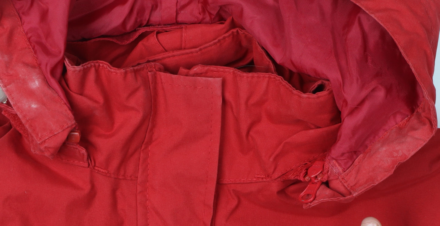 Regatta Women's Red Waterproof Hooded Rain Coat Size 12