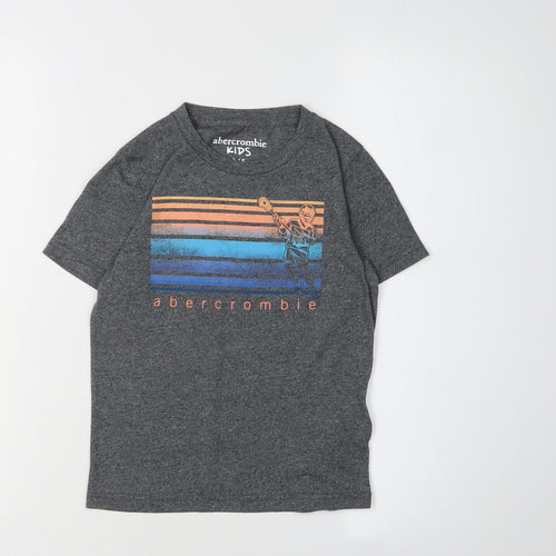 Abercrombie Kids Boys Grey Graphic T-Shirt 5-6 Years Casual
