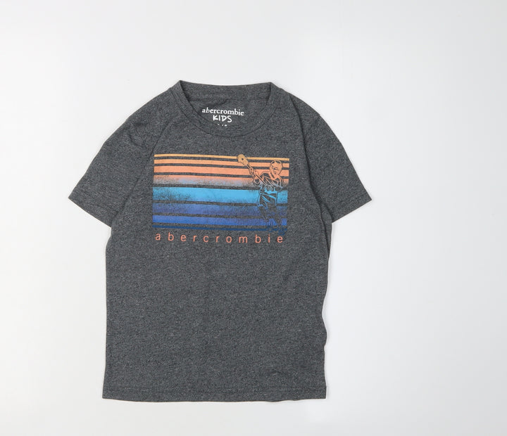 Abercrombie Kids Boys Grey Graphic T-Shirt 5-6 Years Casual
