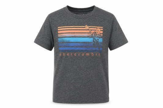 Front view of Abercrombie & Fitch Kids boys’ grey graphic t-shirt 5-6 years casual