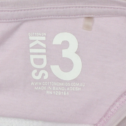 Cotton On Kids Pink Unicorn T-Shirt for Girls, Size 3 Years