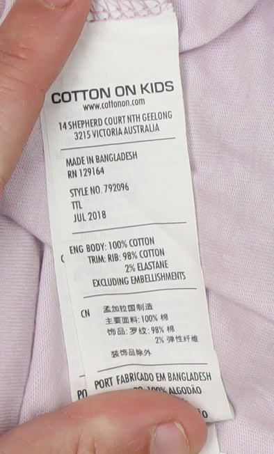 Cotton On Kids Pink Unicorn T-Shirt for Girls, Size 3 Years