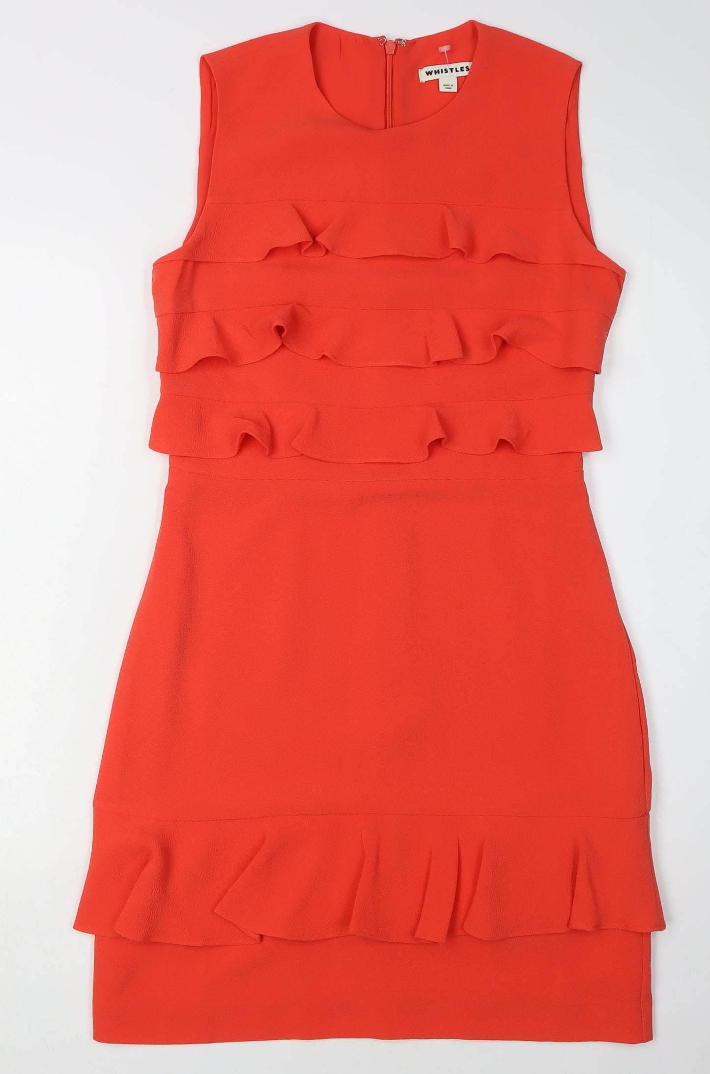 Whistles Women Orange Sheath Dress Size 10