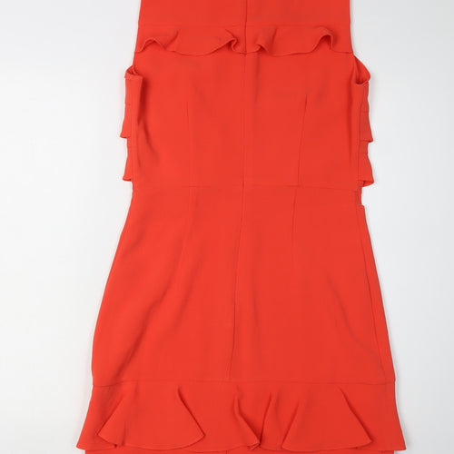 Whistles Women Orange Sheath Dress Size 10