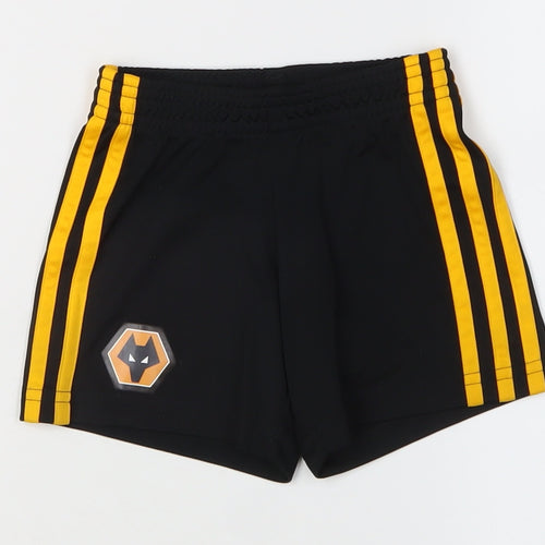 Adidas Unisex Toddler Black Track Shorts 18-24 Months
