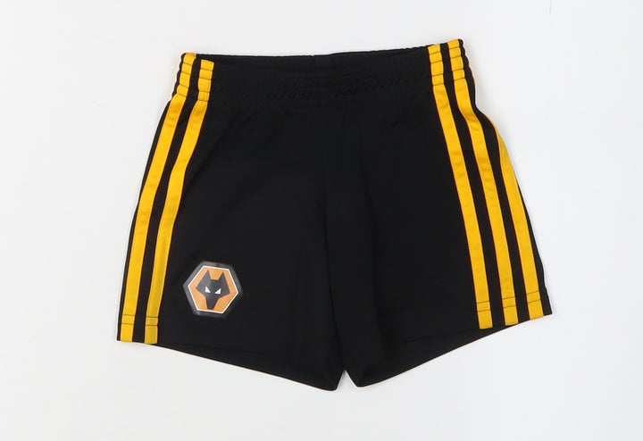 Adidas Unisex Toddler Black Track Shorts 18-24 Months