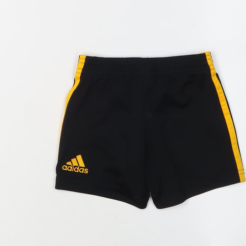 Adidas Unisex Toddler Black Track Shorts 18-24 Months