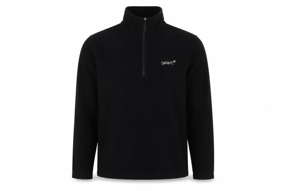 Front view of Gelert Men's Black XS Pullover Fleece Sweatshirt