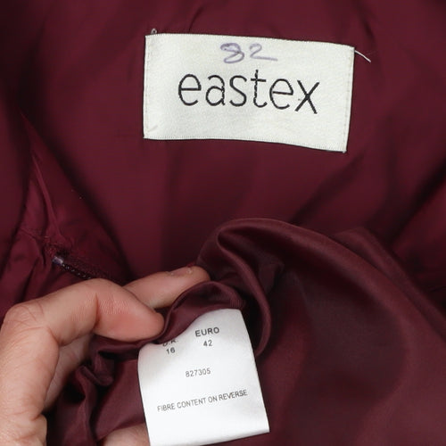 Eastex Women's Red Quilted Coat Size 16