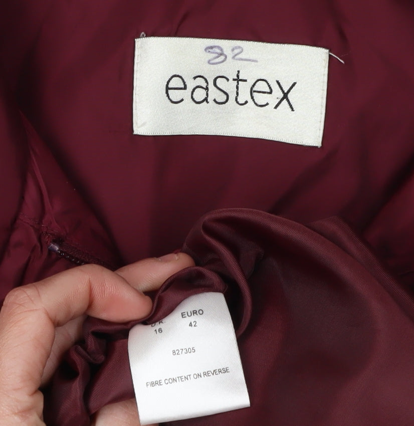 Eastex Women's Red Quilted Coat Size 16
