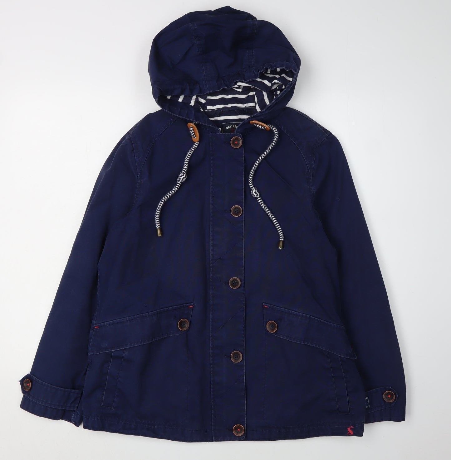 Joules Women's Blue Hooded Rain Coat Size 12