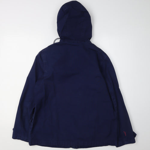 Joules Women's Blue Hooded Rain Coat Size 12