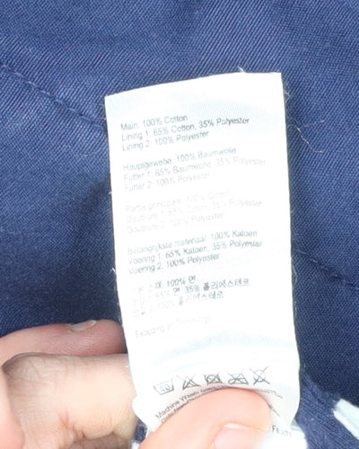 Joules Women's Blue Hooded Rain Coat Size 12