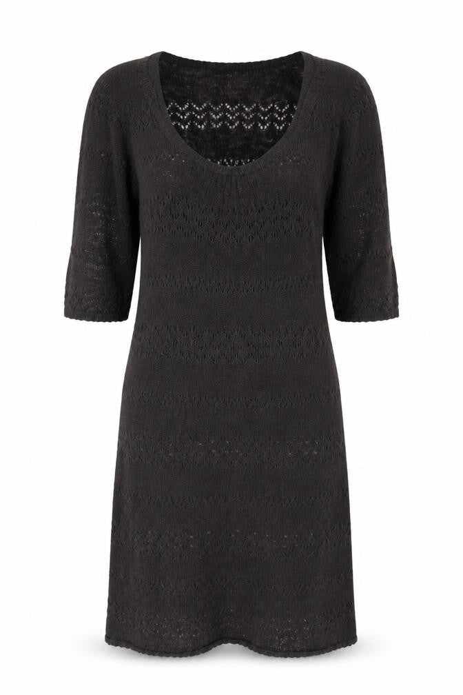 Front view of White Stuff Women's Black Knit Dress, size 10