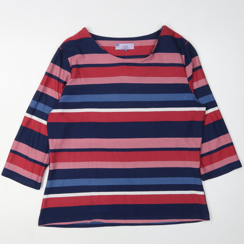 Honor Millburn Women's Multicoloured Striped T-Shirt Size 16