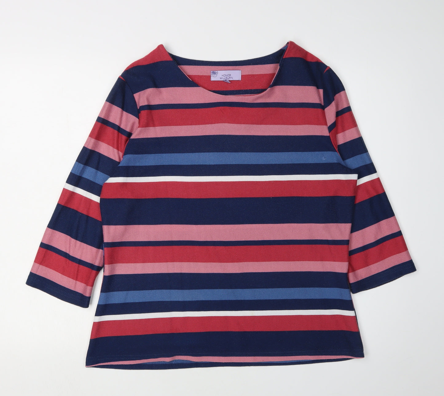 Honor Millburn Women's Multicoloured Striped T-Shirt Size 16