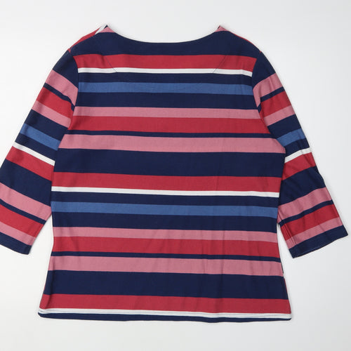 Honor Millburn Women's Multicoloured Striped T-Shirt Size 16
