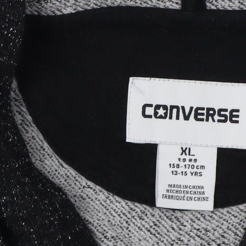 Converse Girls Black XL Pullover Hoodie