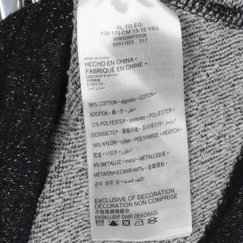 Converse Girls Black XL Pullover Hoodie
